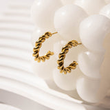 Thick Croissant Hoop Earrings - Zinfu