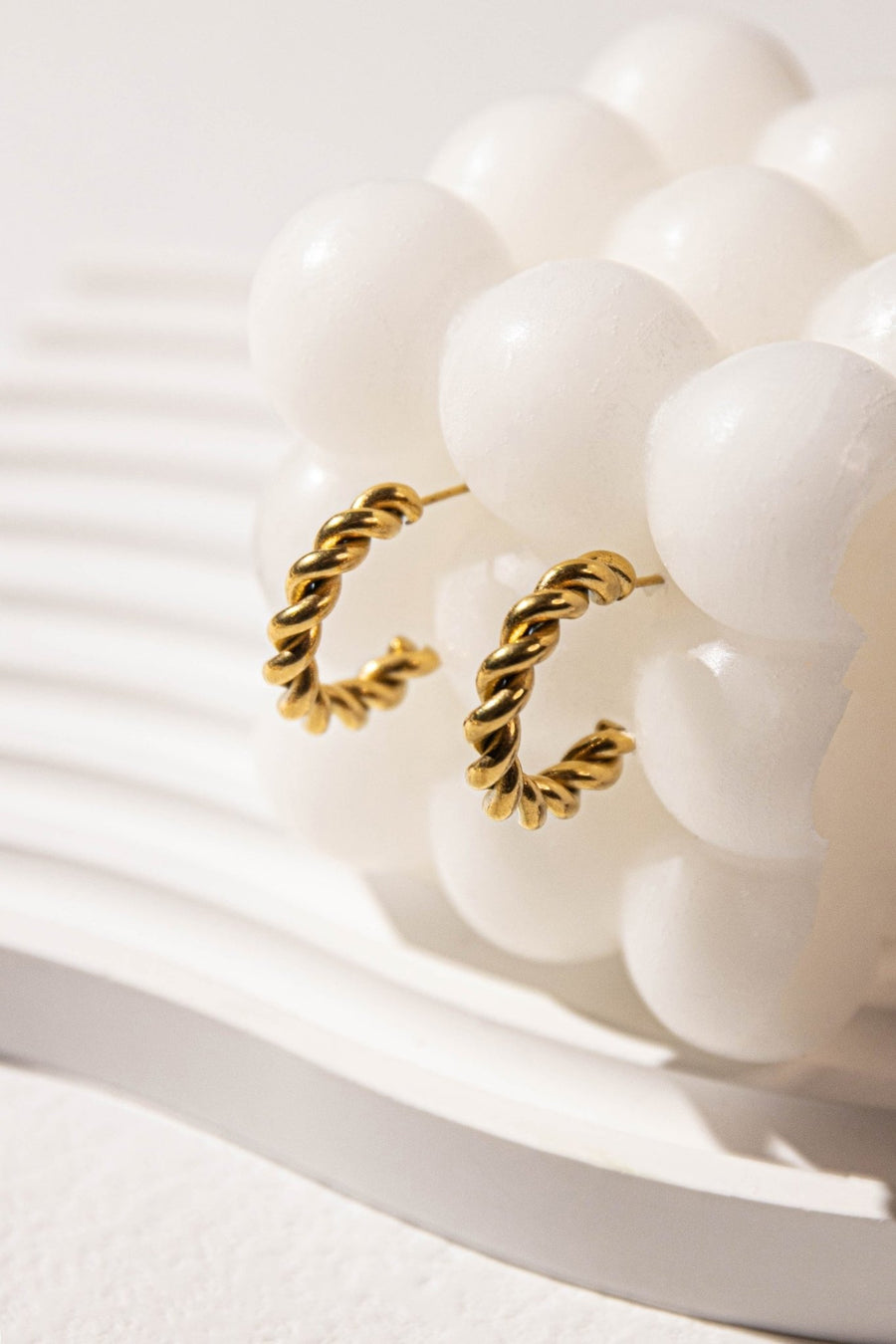 Thick Croissant Hoop Earrings - Zinfu