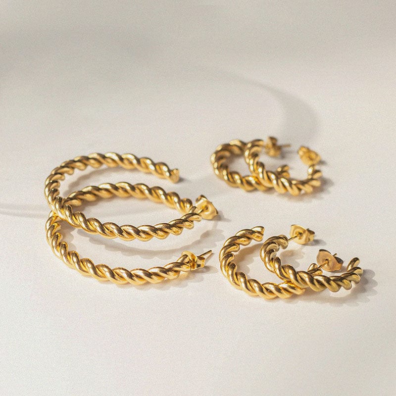 Earrings Zinfu Braided Hoop Earings