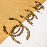 Thick Croissant Hoop Earrings - Zinfu