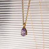 Water drop Birthstone Necklace - Zinfu
