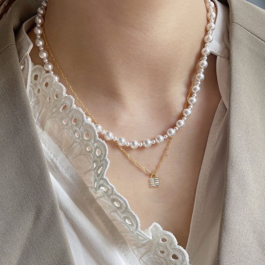 White Chocolate Zirconia Necklace - Zinfu