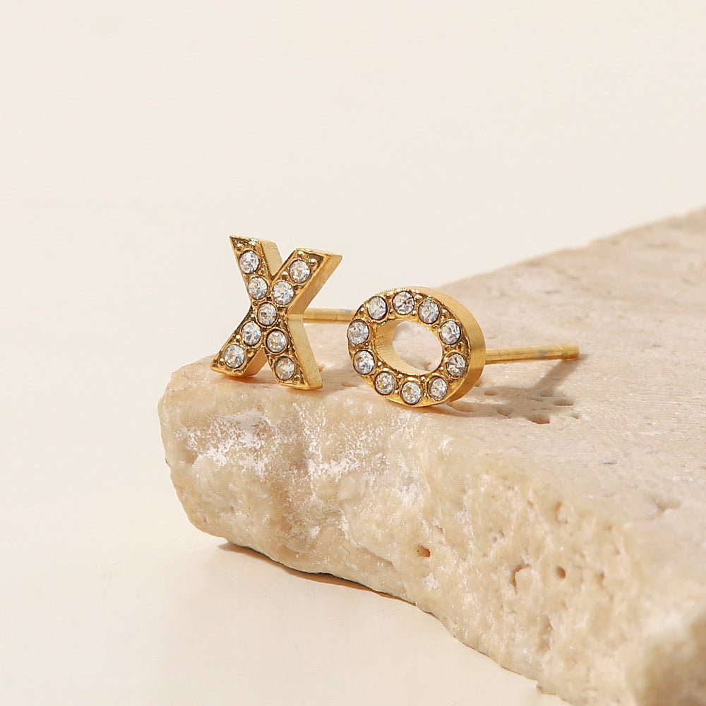 XO letter Earrings - Zinfu