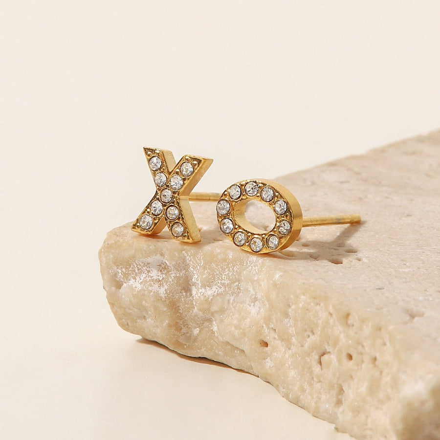 XO letter Earrings - Zinfu