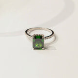Zinfu S925 Zircon Mystics Ring Emerald - Zinfu
