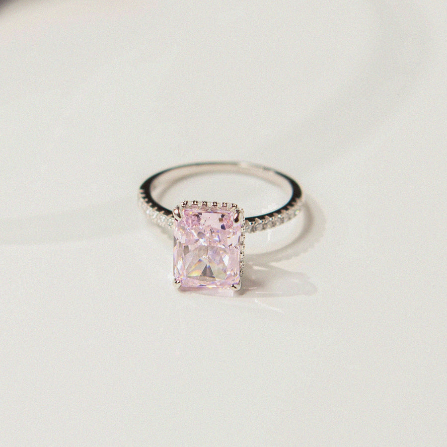 Zinfu S925 Zircon Mystics Ring Pink - Zinfu